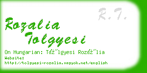 rozalia tolgyesi business card